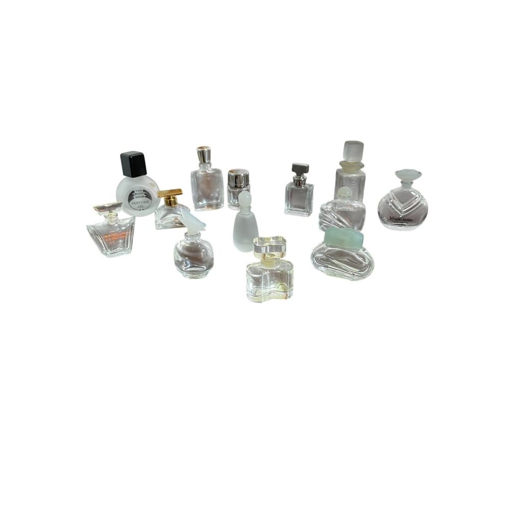 Lot of 13 Vintage Mini Perfume Bottles (Empty)